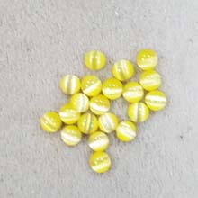 5MM ROUND CABOCHON CAT'S EYE YELLOW(20PCS/BAG)